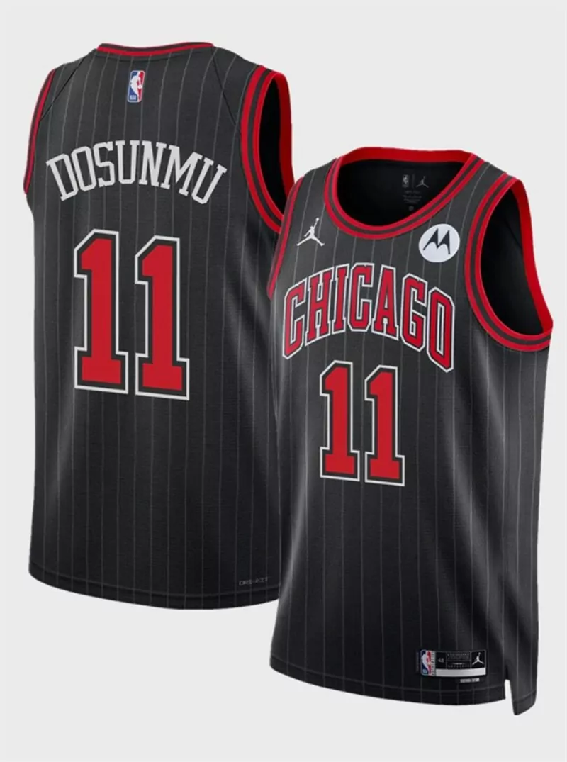 chicago bulls #11 ayo dosunmu black 2024 statement edition basketball Basketball