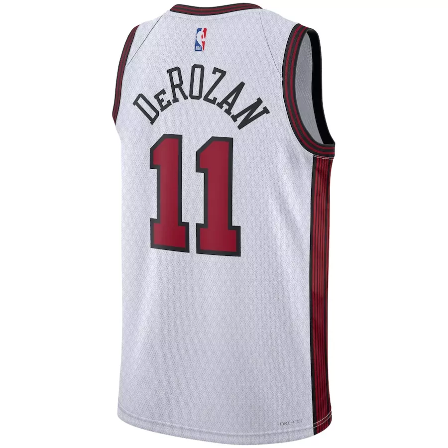 Chicago Bulls #11 DeMar DeRozan Unisex 2022 23 City Edition White Basketball jersey
