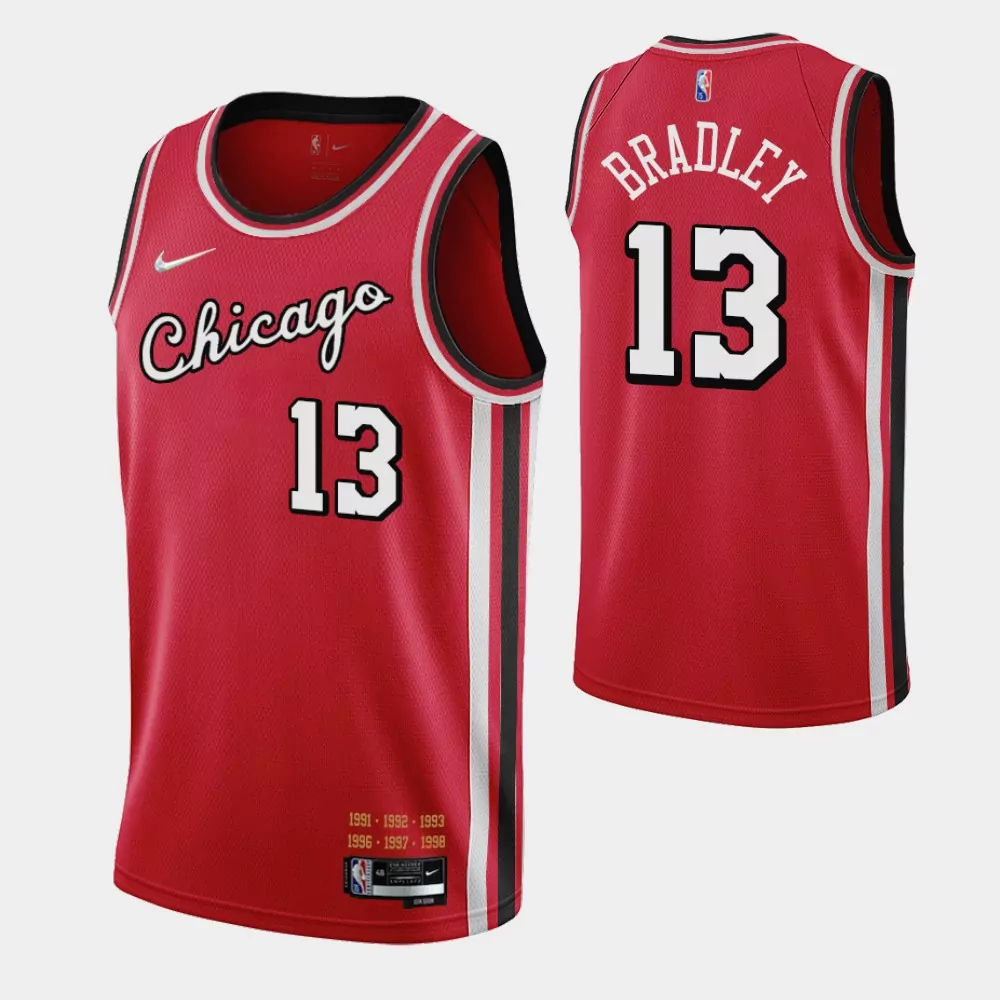 Chicago Bulls #13 Tony Bradley 2021 22 City Edition Red Basketball