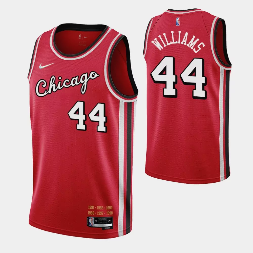 Chicago Bulls #44 Patrick Williams 2021 22 City Edition Red Basketball