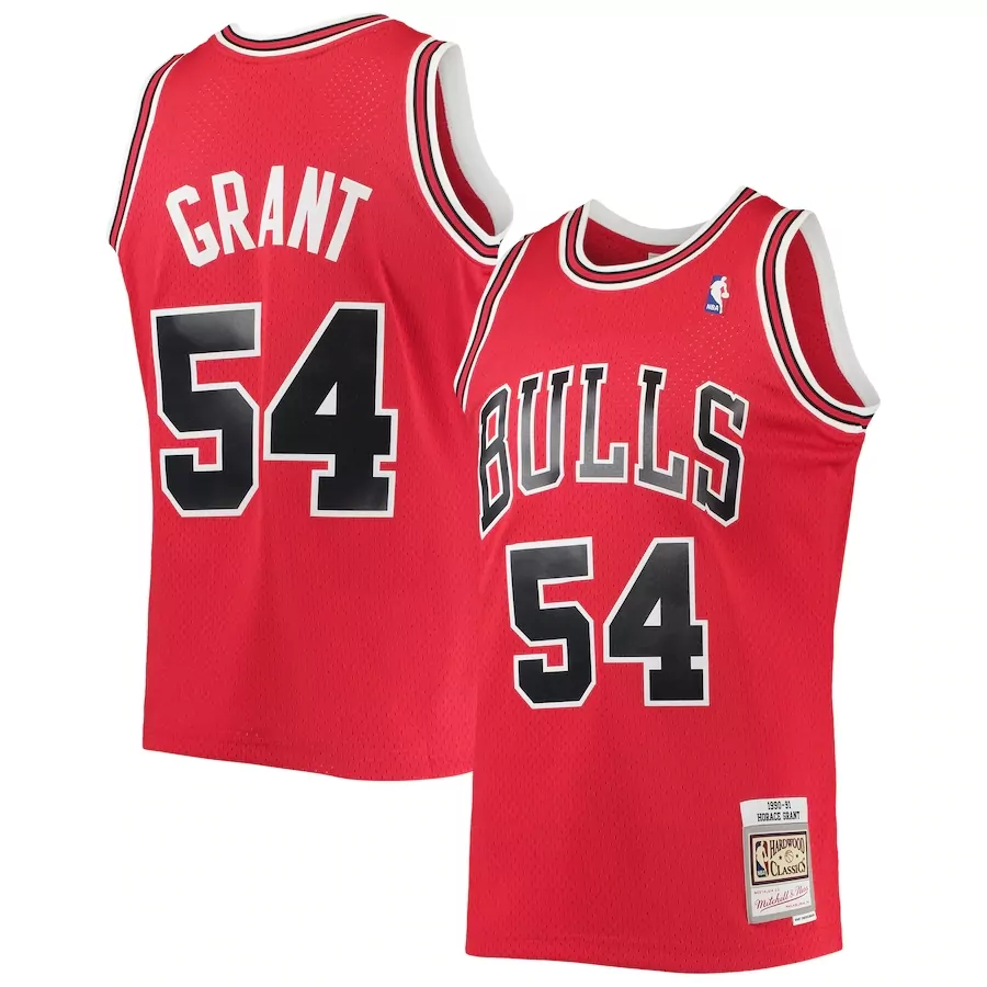 Chicago Bulls #54 Horace Grant 1990 91 Throwback Dark Red Basketball