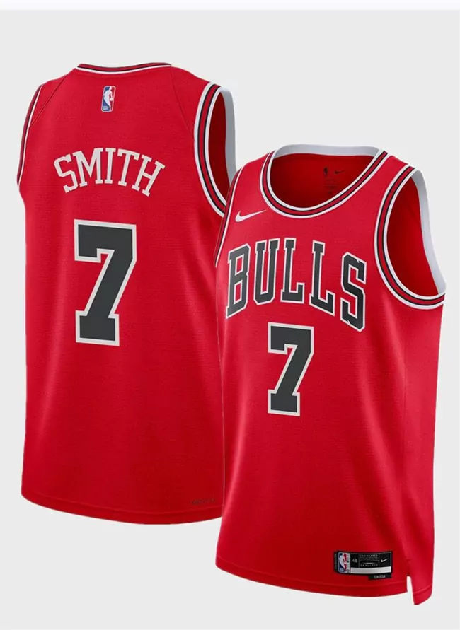 Chicago Bulls #7 Jalen Smith Red 2024 Icon Edition Basketball