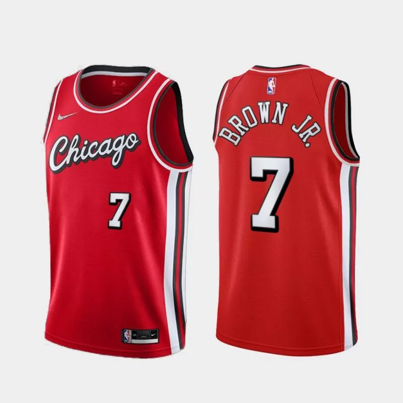 chicago bulls #7 troy brown City Red Color Basketball
