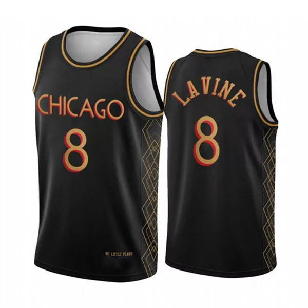 Chicago Bulls 8 Zach LaVine 2021 City Black Icon Edition City Edition Basketball jersey