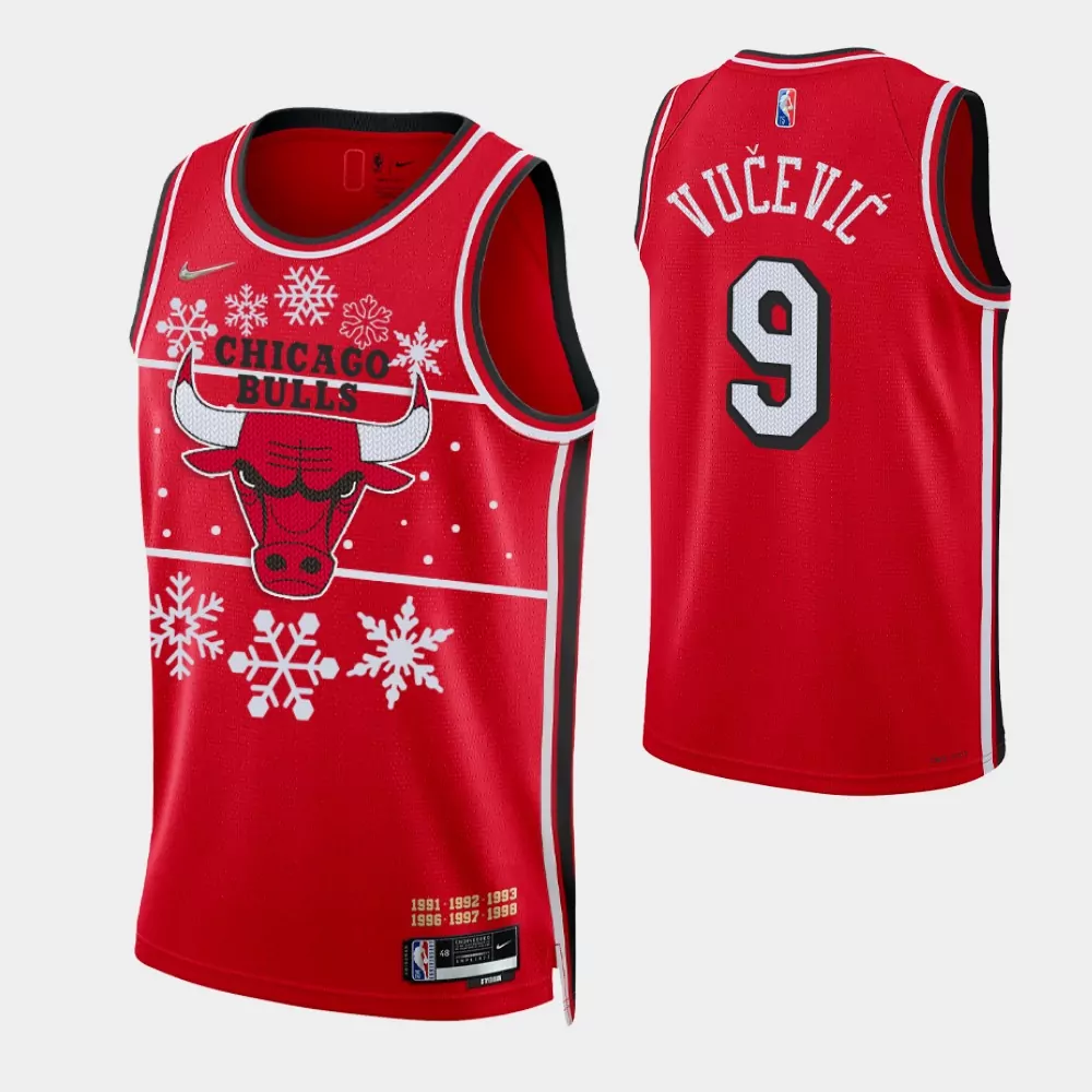 Chicago Bulls #9 nikola vucevic red nba 75th 2021 Basketball