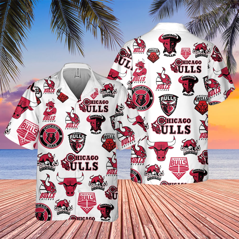 Chicago Bulls Logo Frenzy Hawaiian Shirt