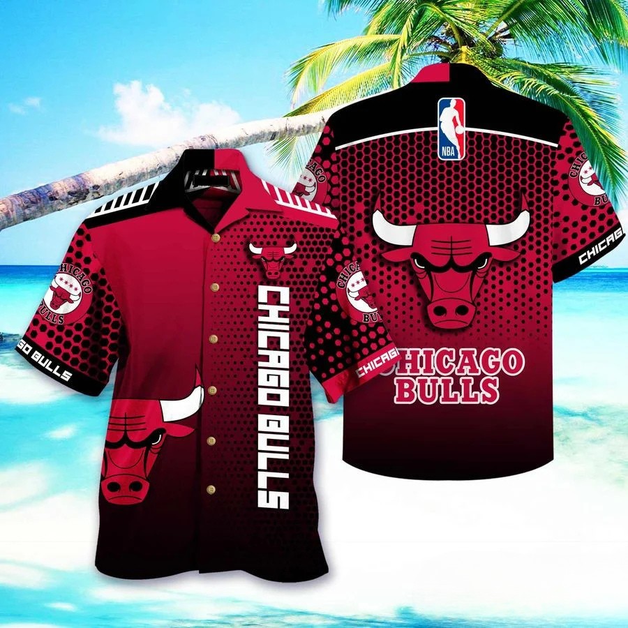 Chicago Bulls Retro Court Hawaiian Shirt