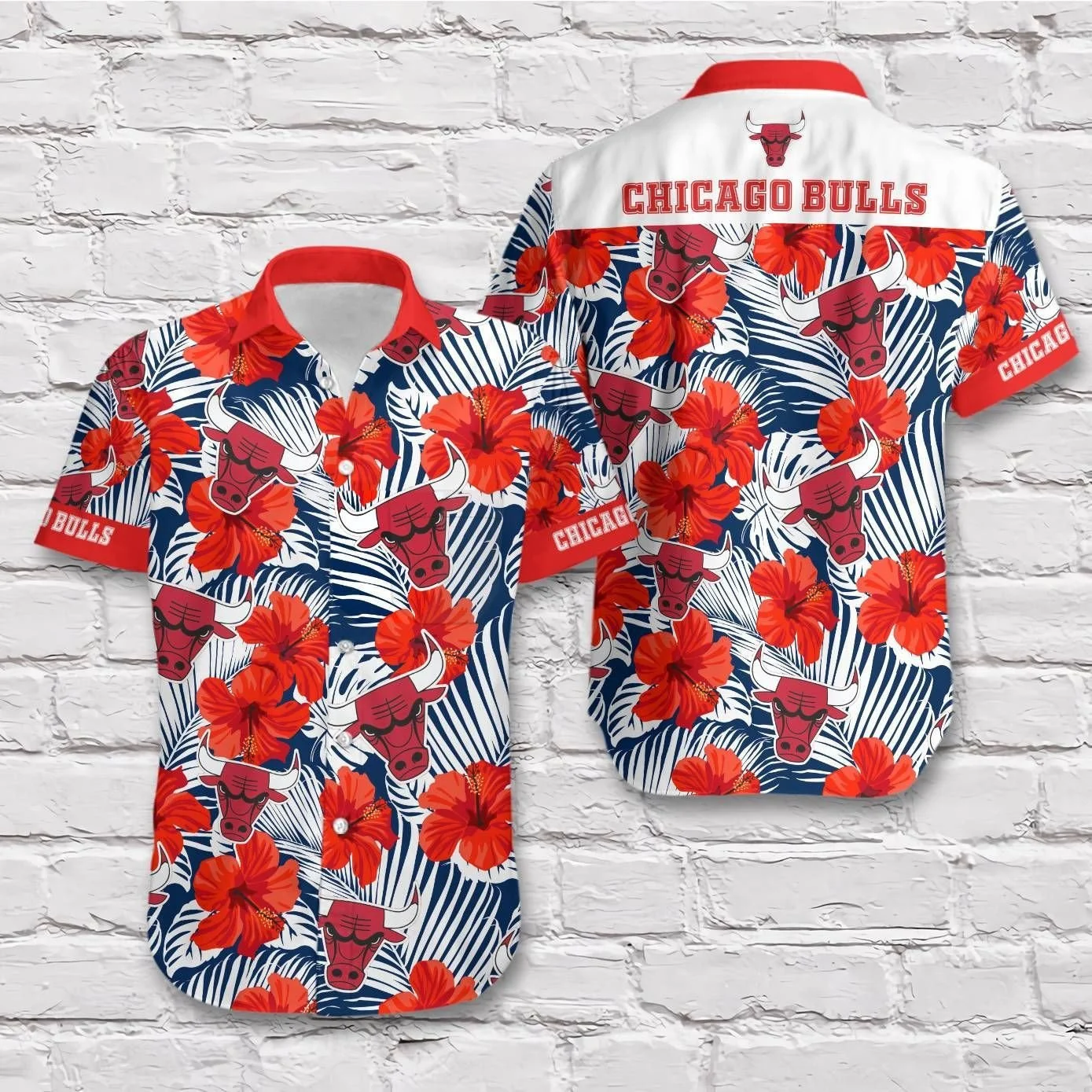 Chicago Bulls Tropical Hibiscus Hawaiian Shirt