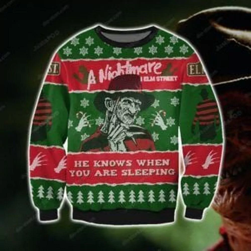 A Nightmare On Elm Street Christmas Awesome 3d ugly sweatshirt