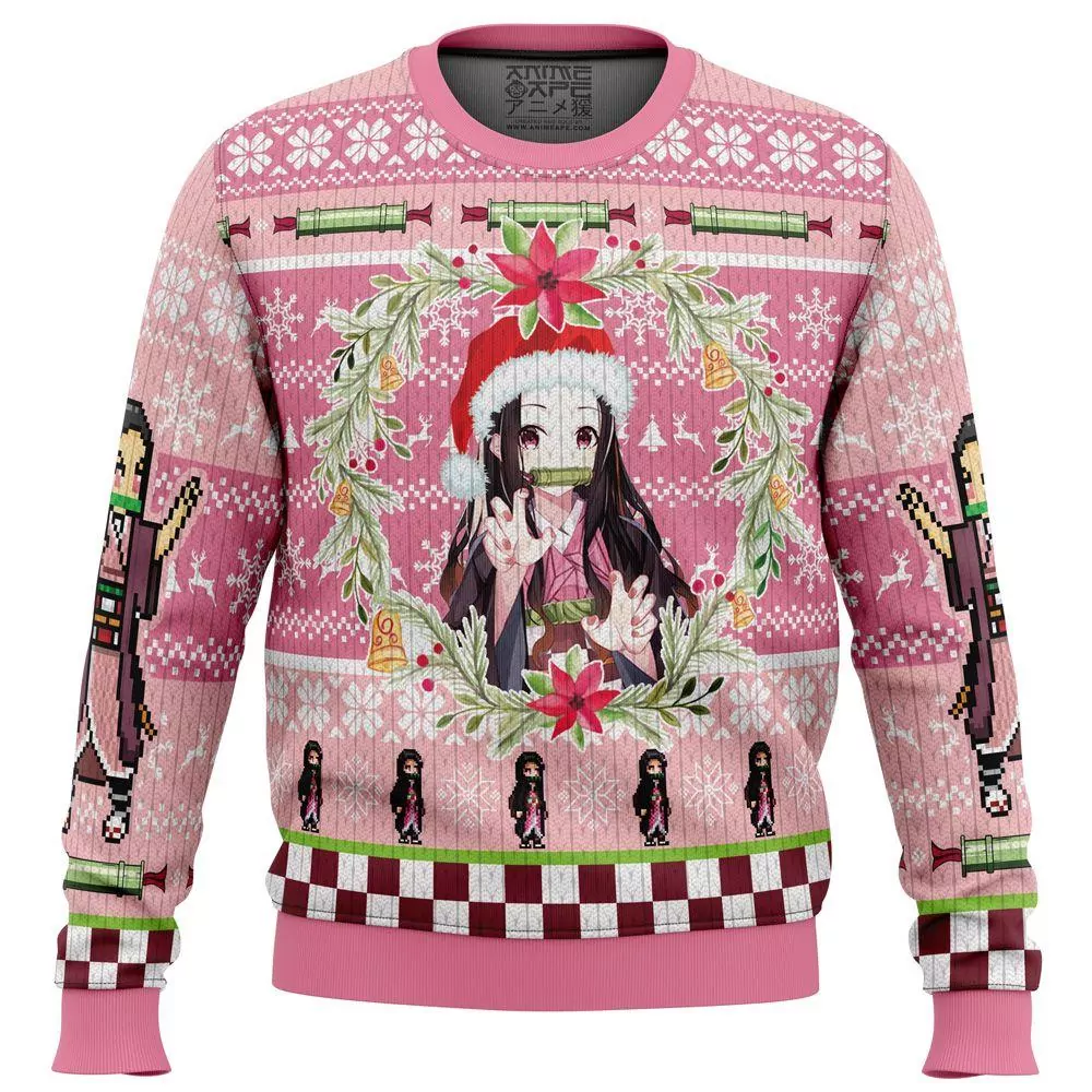 Agatsuma Zenitsu Demon Slayer Anime Christmas 349 3d ugly sweatshirt
