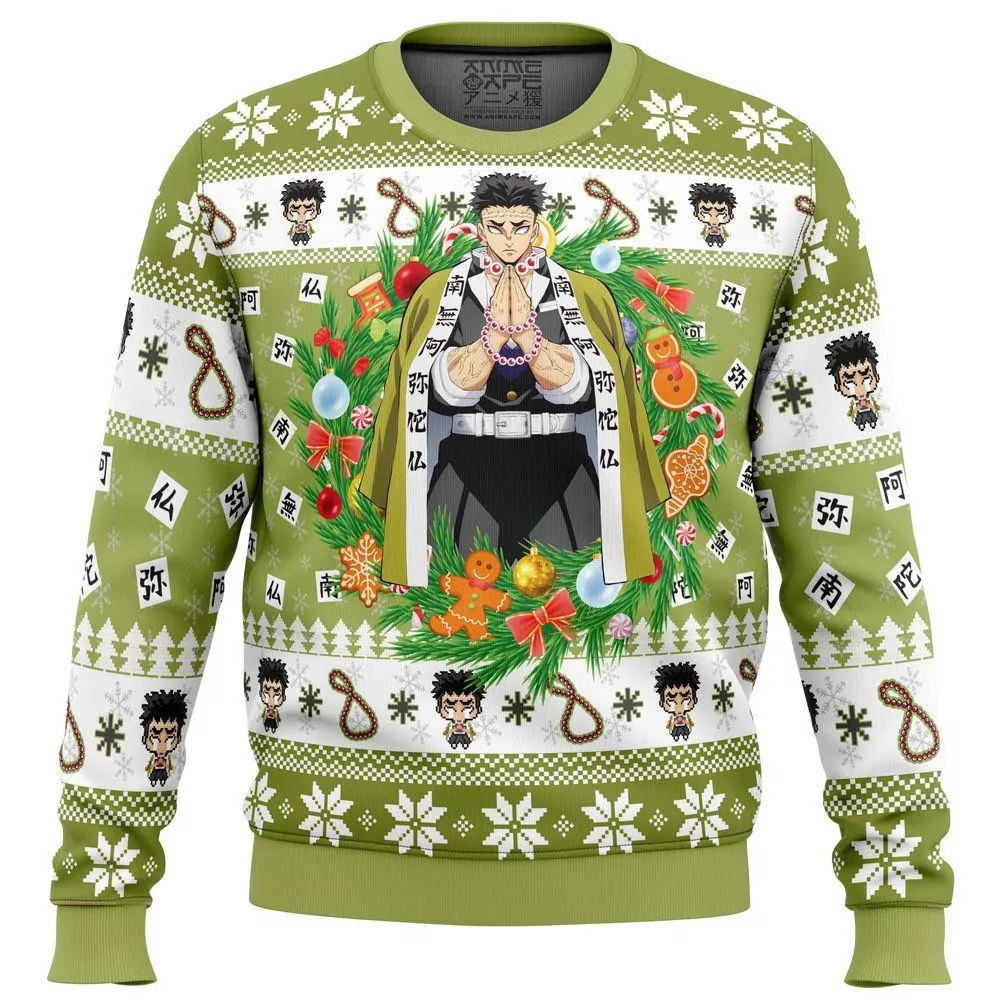 Agatsuma Zenitsu Demon Slayer Anime Christmas 349 3d ugly sweatshirt