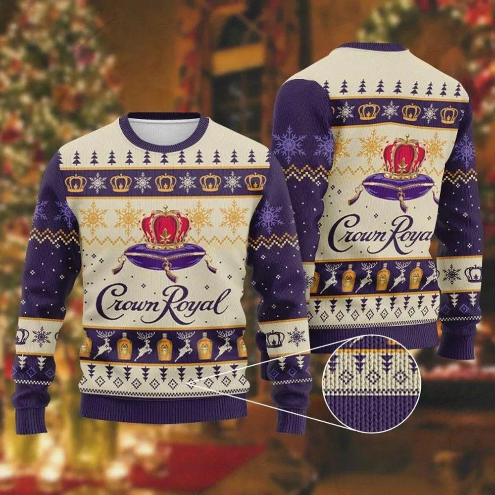 Aint No Laws When You Drink Crown Royal With Claus Christmas Limited 3d ugly sweatshirt