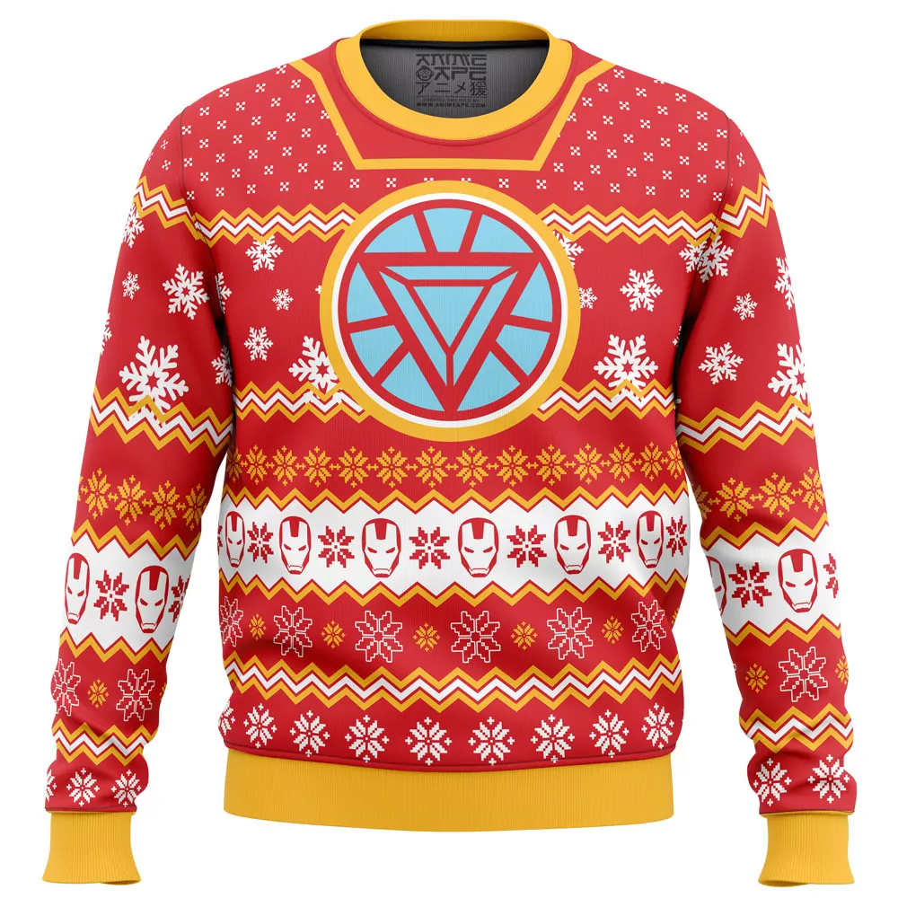 Arc Reactor Iron Man Christmas Holiday 3d ugly sweatshirt