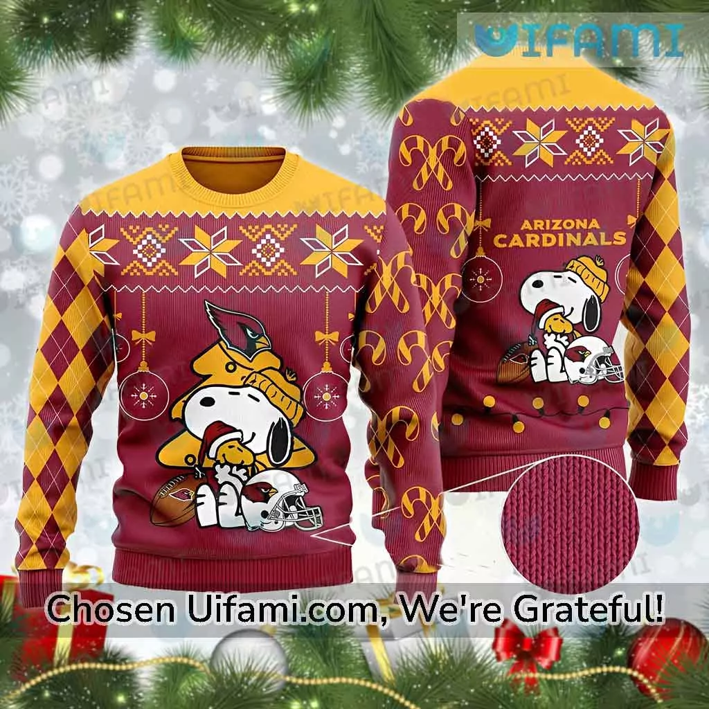Arizona Cardinals Christmas Snoopy Woodstock Unique Arizona Cardinals Gifts 3d ugly sweatshirt