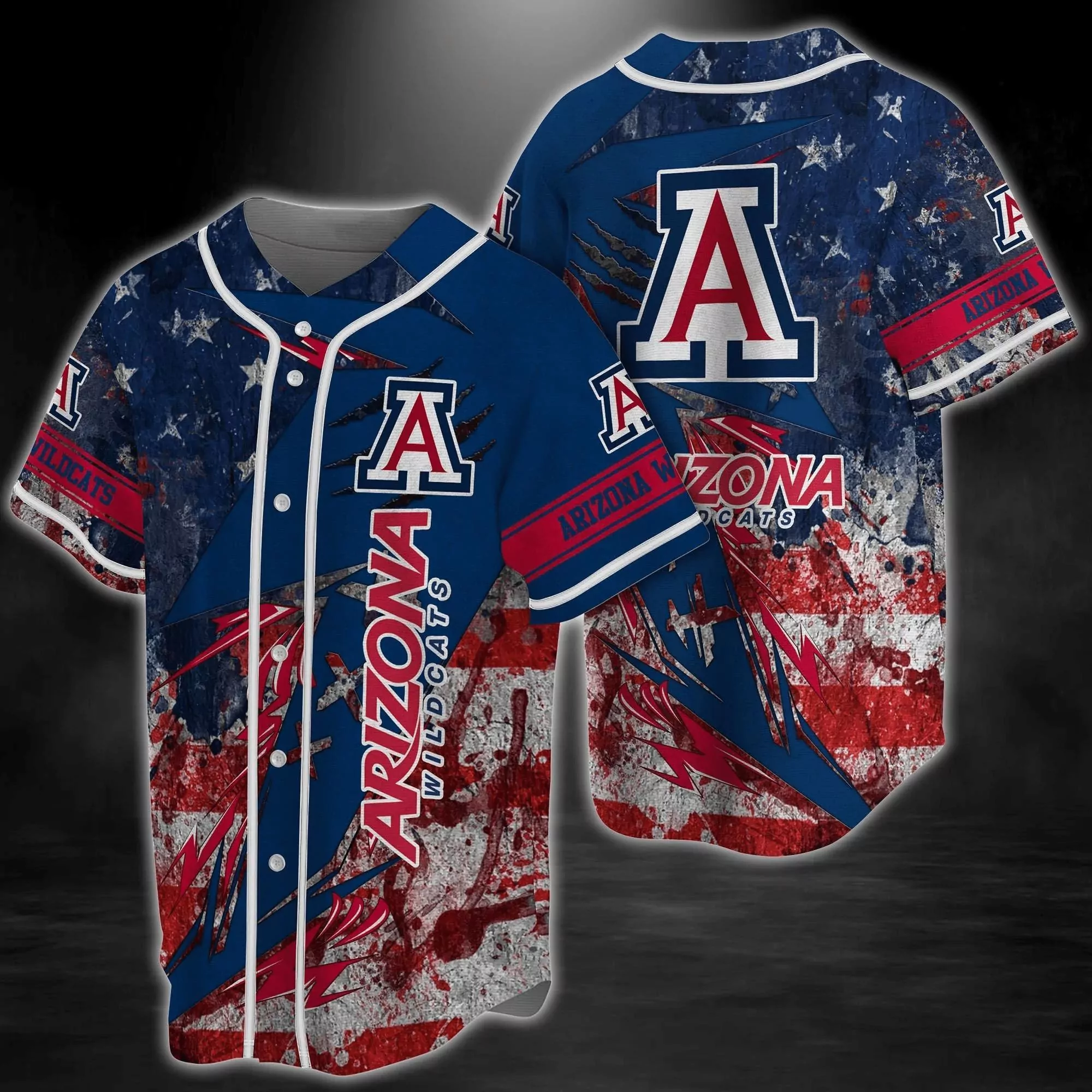 Arizona Wildcats NCAA Baseball Flower 3d Baseball Shirt