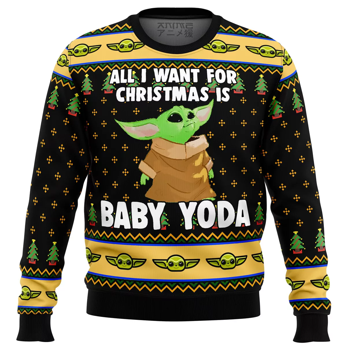 Baby Yoda Boomer Star Wars Christmas Holiday 3d ugly sweatshirt