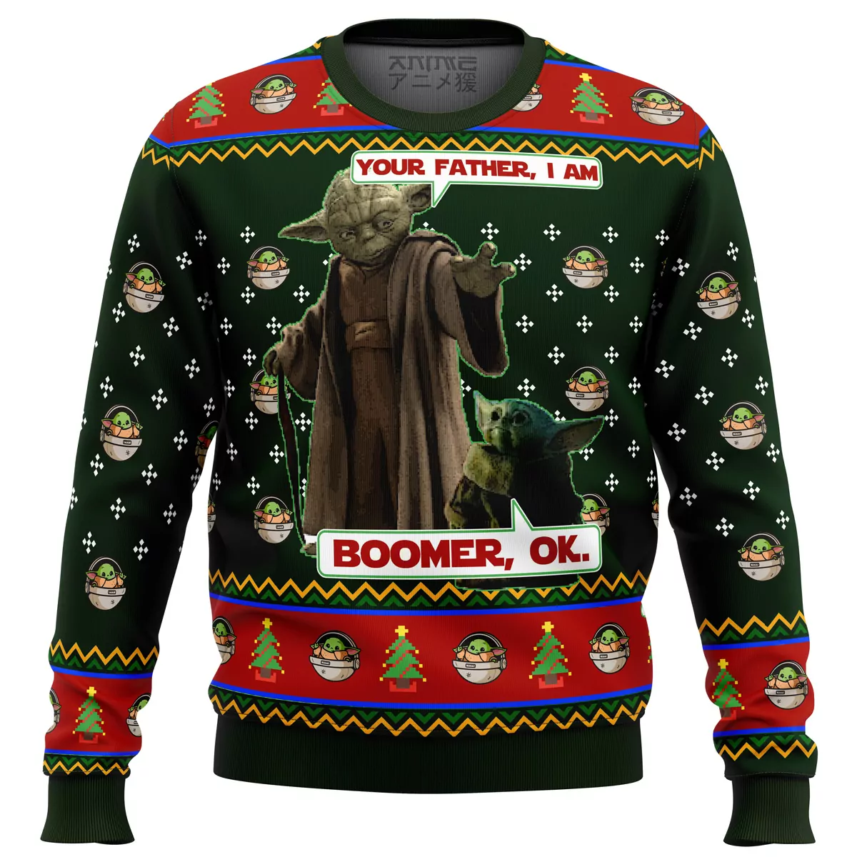Baby Yoda Boomer Star Wars Christmas Holiday 3d ugly sweatshirt
