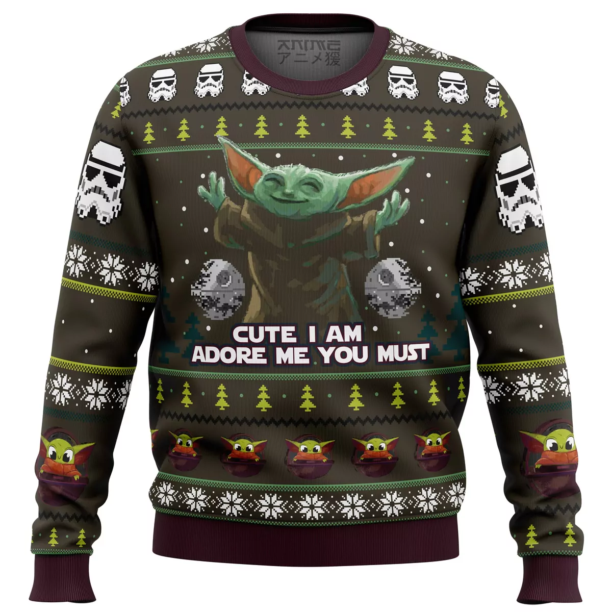 Baby Yoda Boomer Star Wars Christmas Holiday 3d ugly sweatshirt