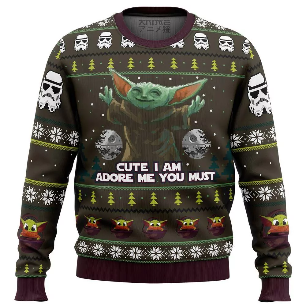 Baby Yoda Cute Mandalorion Star Wars Christmas Awesome 3d ugly sweatshirt