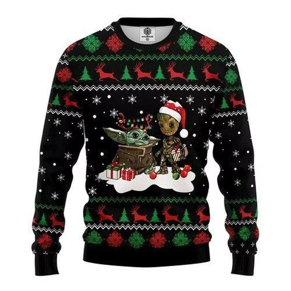 Baby Yoda Hug Patr N Christmas Awesome 3d ugly sweatshirt