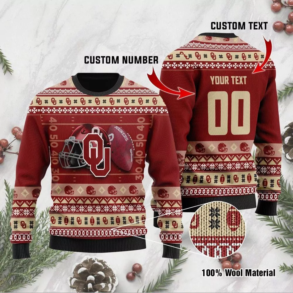 Baby Yoda Oklahoma Sooners Football Christmas Awesome 3d ugly sweatshirt