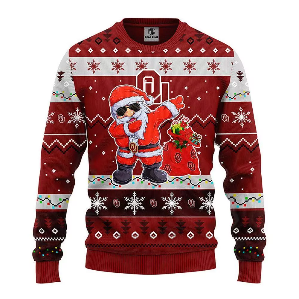 Baby Yoda Oklahoma Sooners Football Christmas Awesome 3d ugly sweatshirt