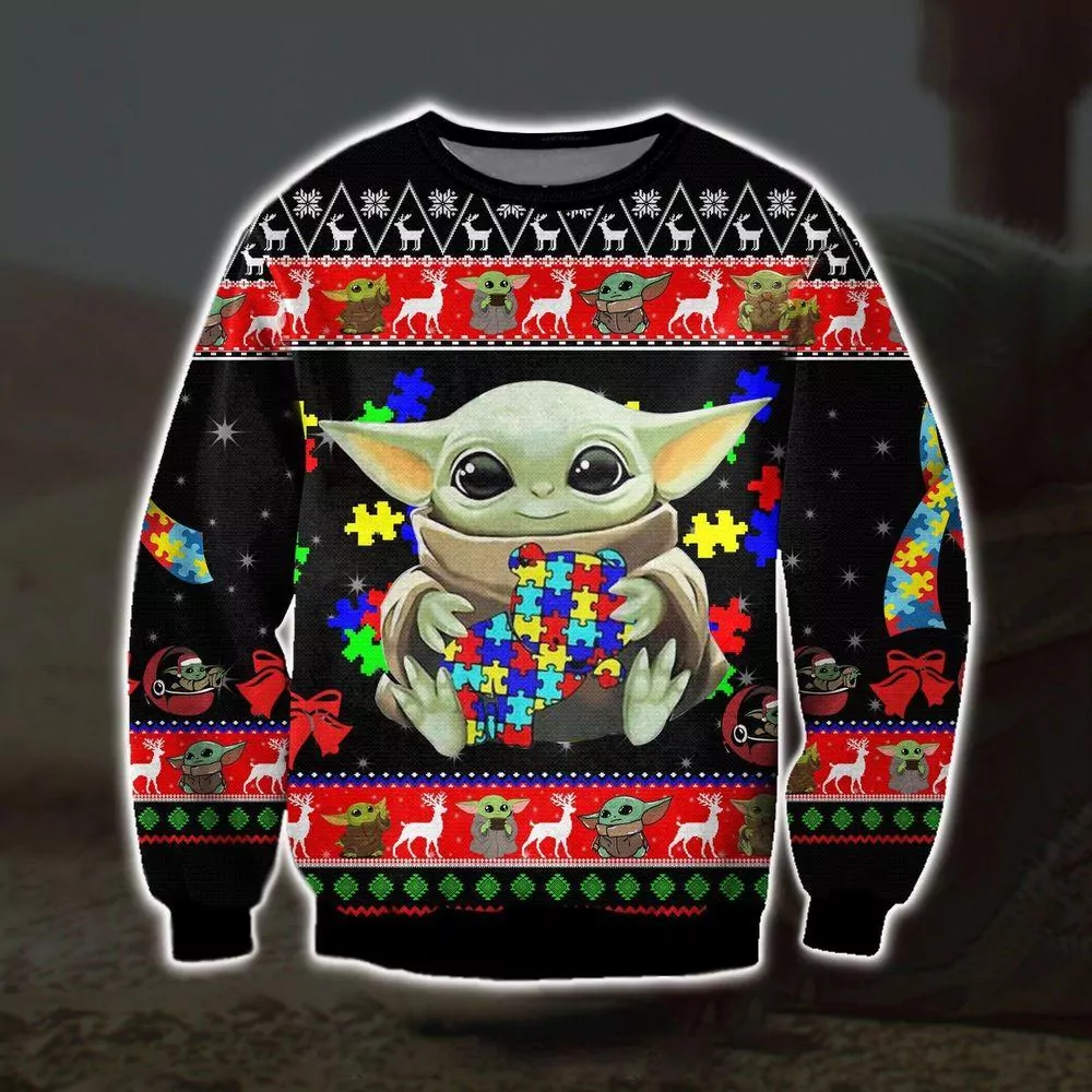 Baby Yoda Star Wars Christmas Recovered Awesome 3d ugly sweatshirt