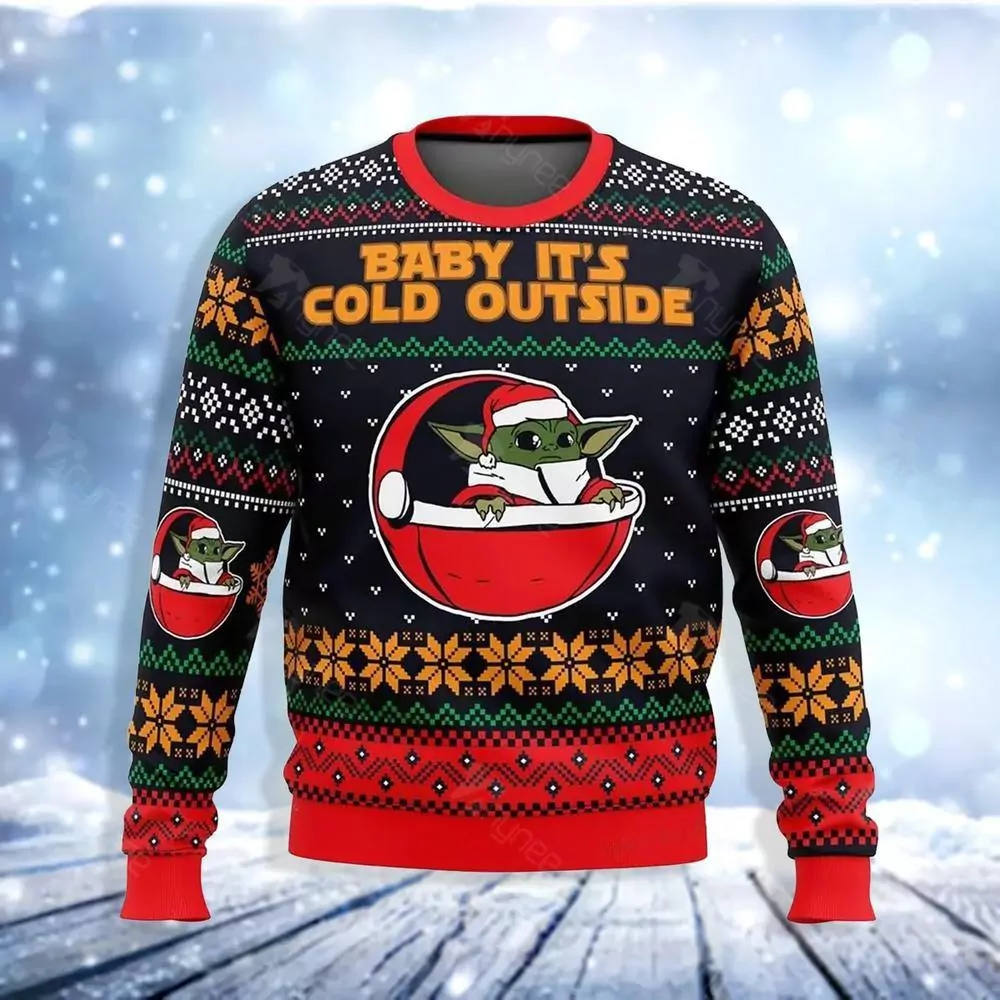 Baby Yoda Star Wars Christmas Recovered Awesome 3d ugly sweatshirt