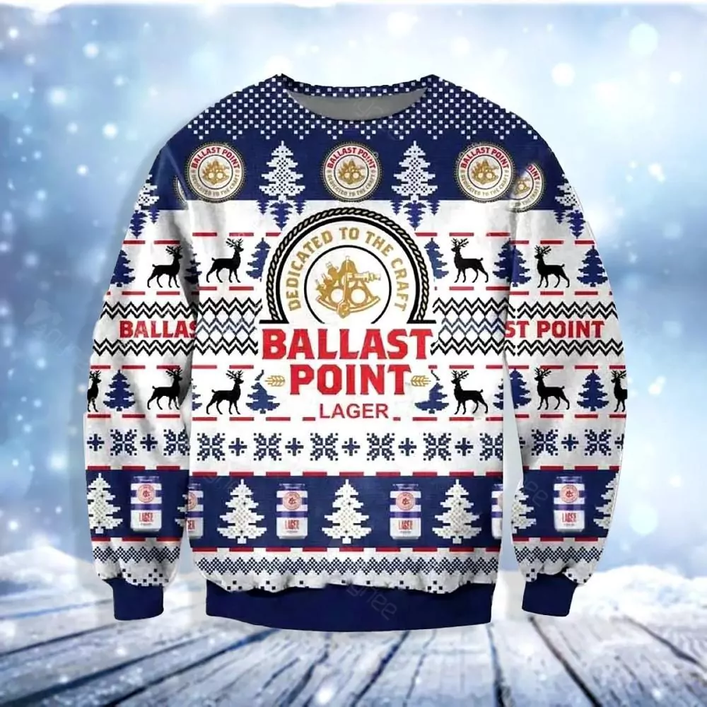 Ballast Point Lager Beer Christmas Awesome 3d ugly sweatshirt