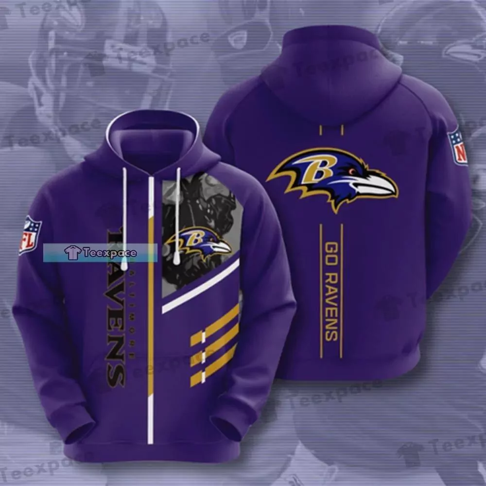 Baltimore Ravens Go Baltimore Ravens Stripes Pattern 3d