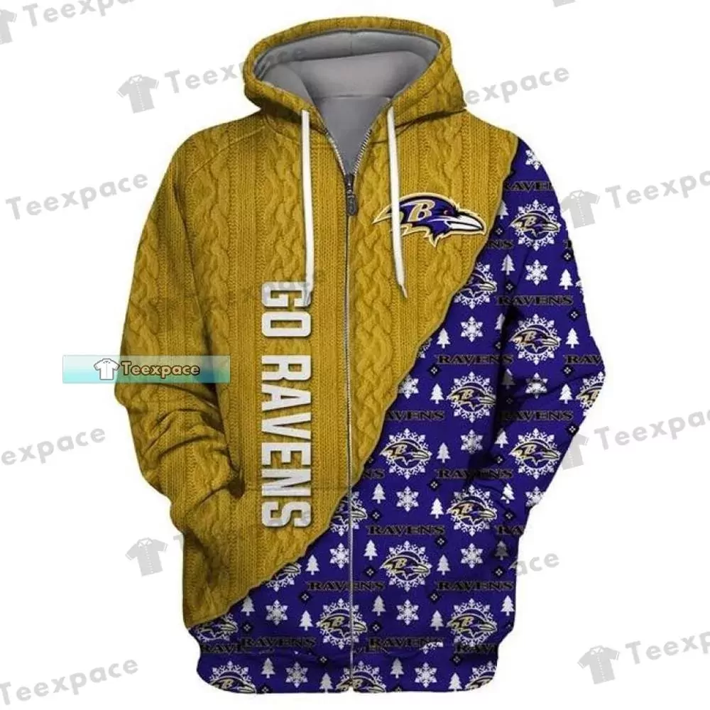 Baltimore Ravens Woollen Christmas Pattern 3d