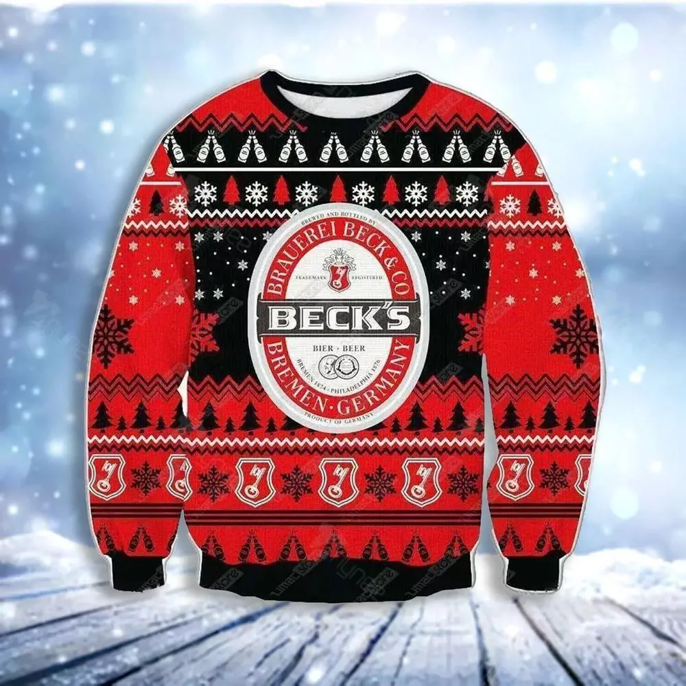 Bear Beer Christmas Awesome 3d ugly sweatshirt
