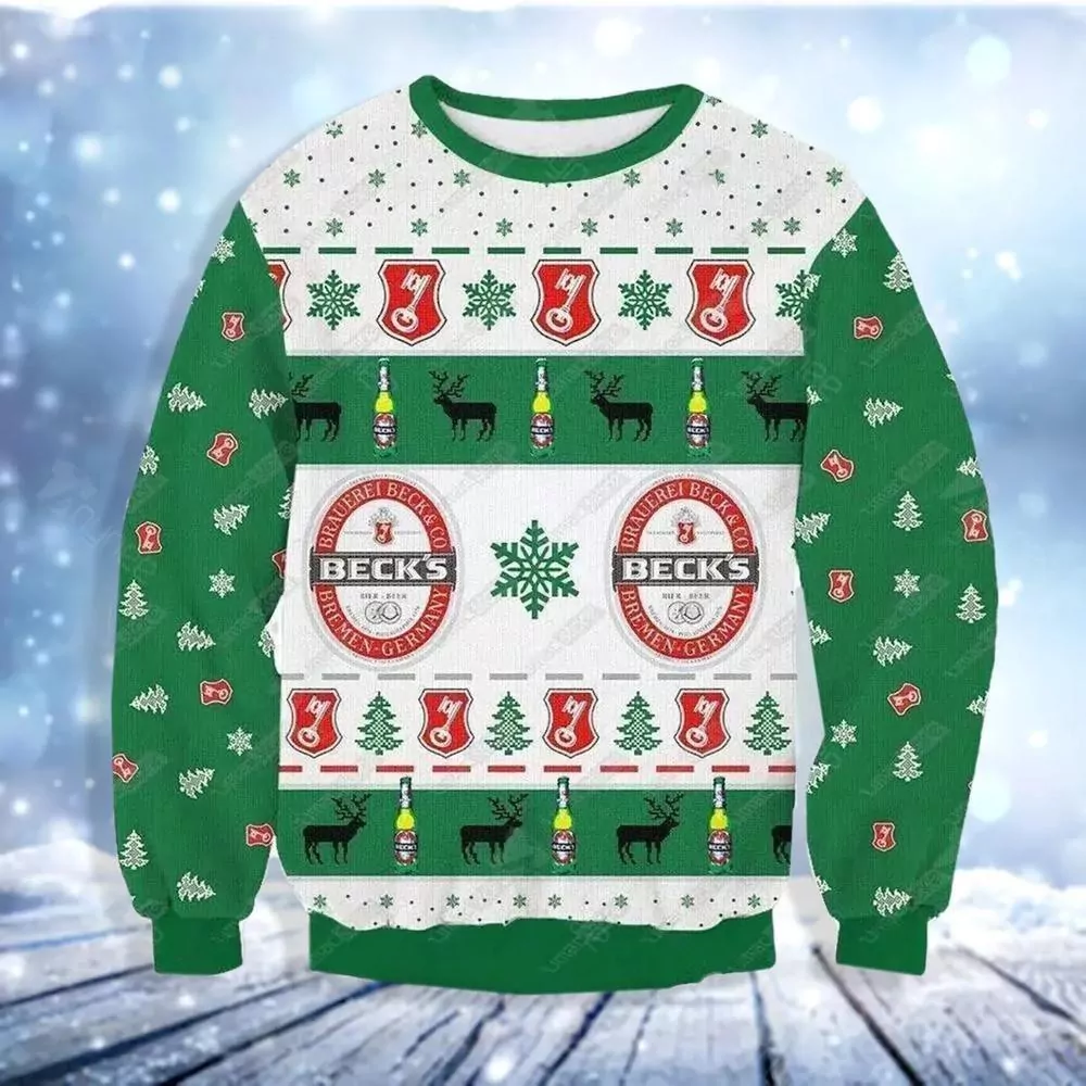 Bear Beer Christmas Awesome 3d ugly sweatshirt