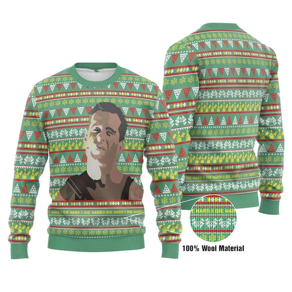 Best 2024 Die Hard Christmas 3d ugly sweatshirt