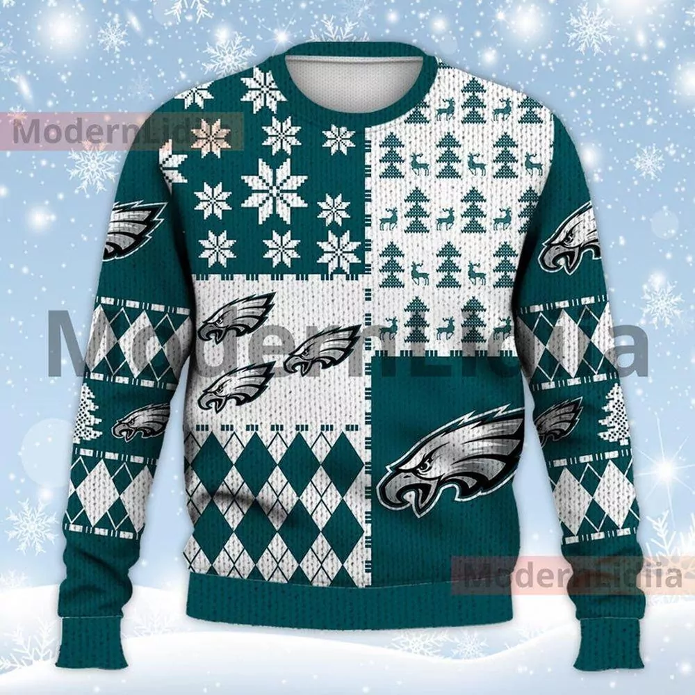 Best 2024 Philadelphia Eagles Christmas 3d ugly sweatshirt