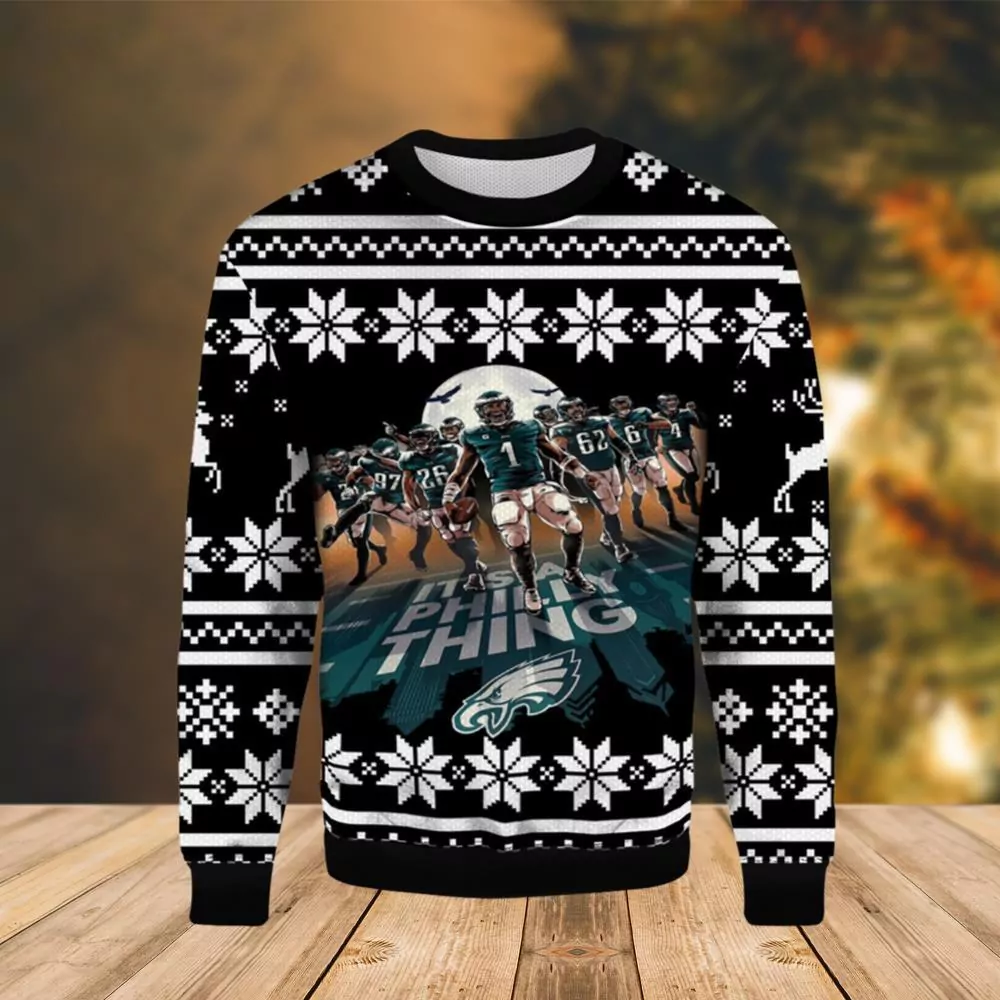 Best 2024 Philadelphia Eagles Christmas 3d ugly sweatshirt