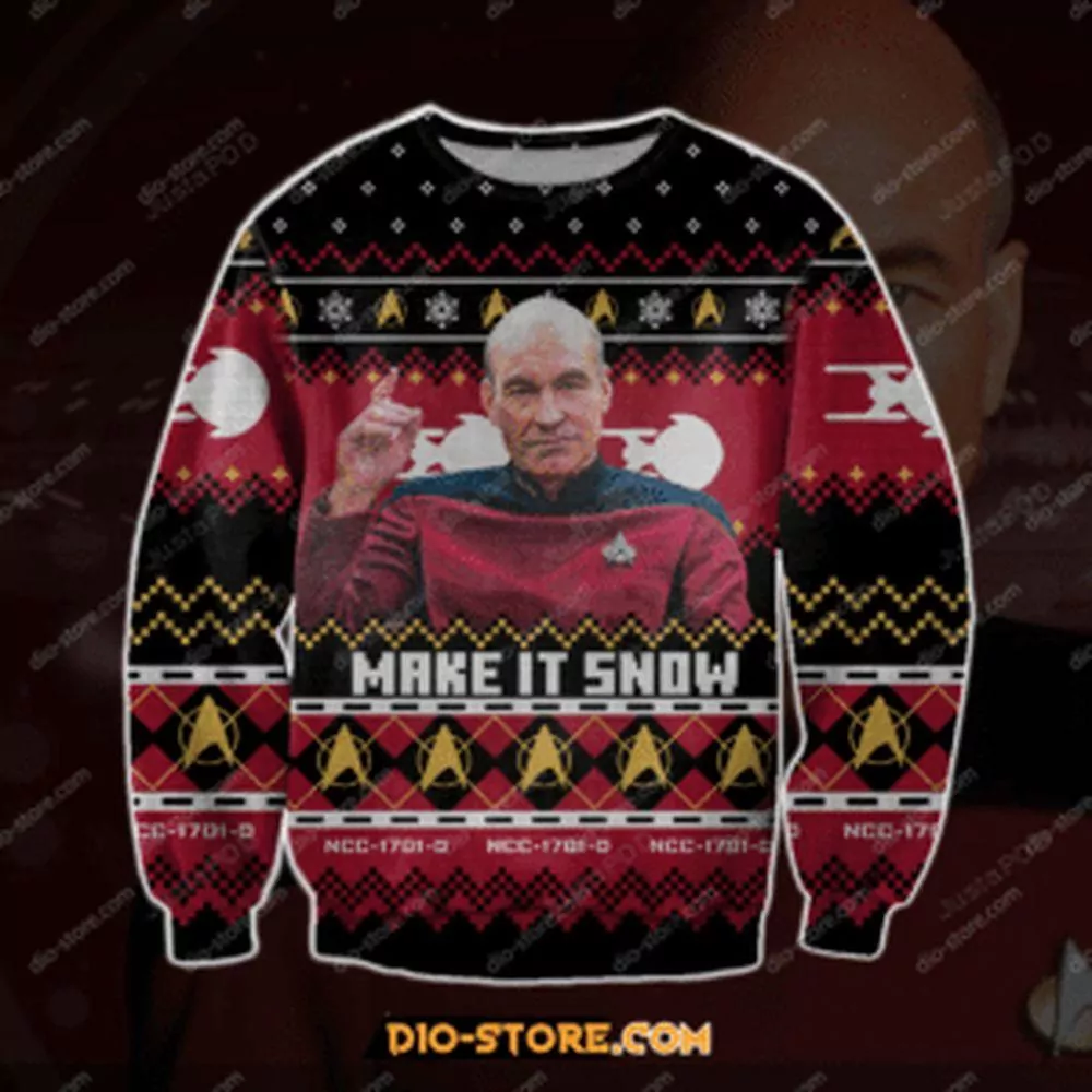 Best 2024 Star Trek Christmas Limited 3d ugly sweatshirt