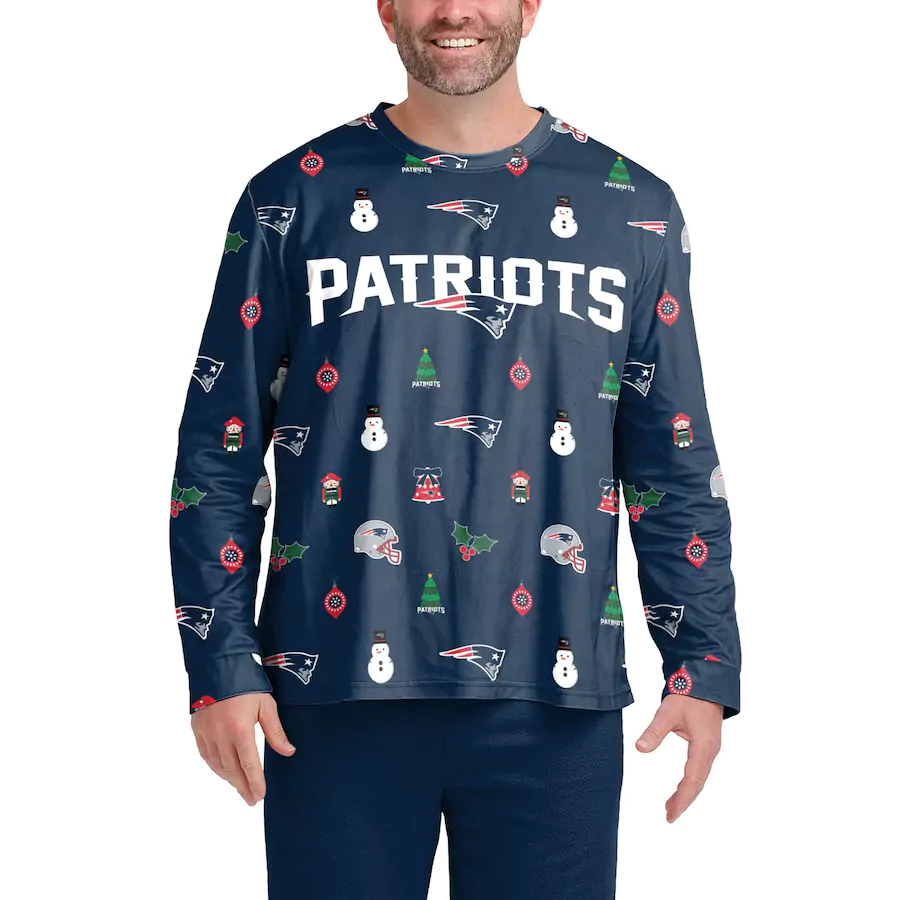 BEST New England Patriots Mens Plaid Crew Neck NFL 3d ugly sweatshirt