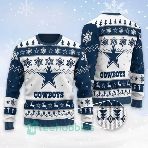 Blue Star Dallas Cowboys NFL Coolest Christmas 3d ugly sweatshirt