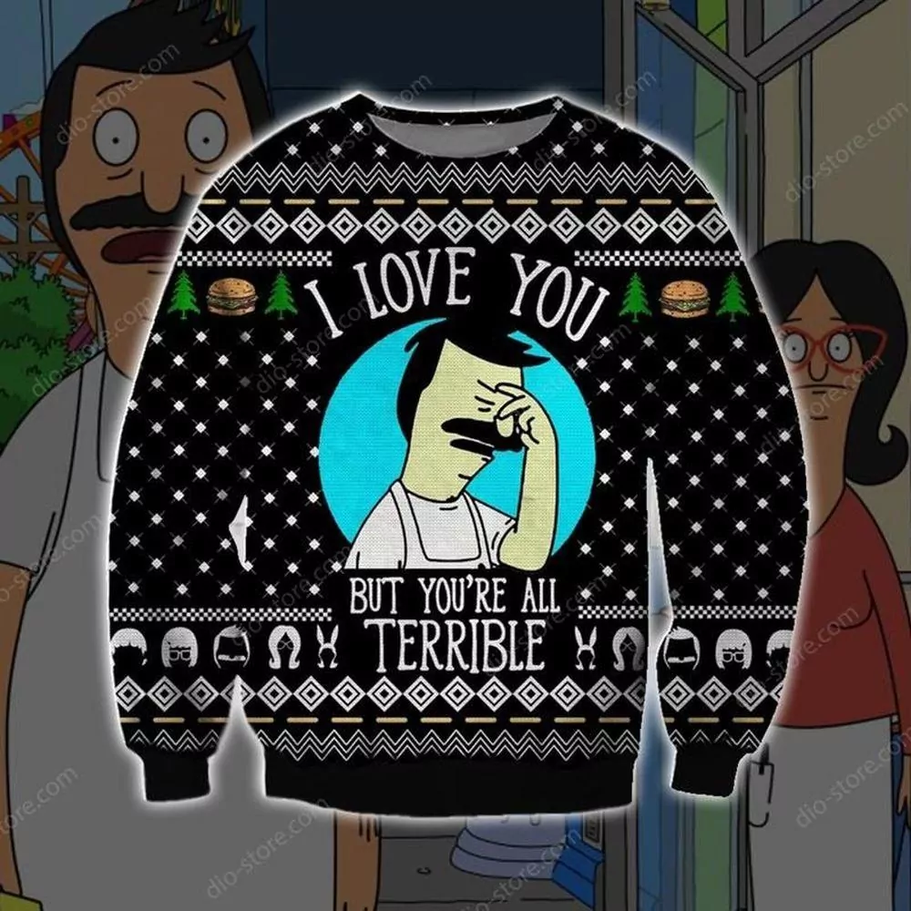 Bluey Bingo Bandit and Friends Christmas | Holiday Family Narides 3d ugly sweatshirt