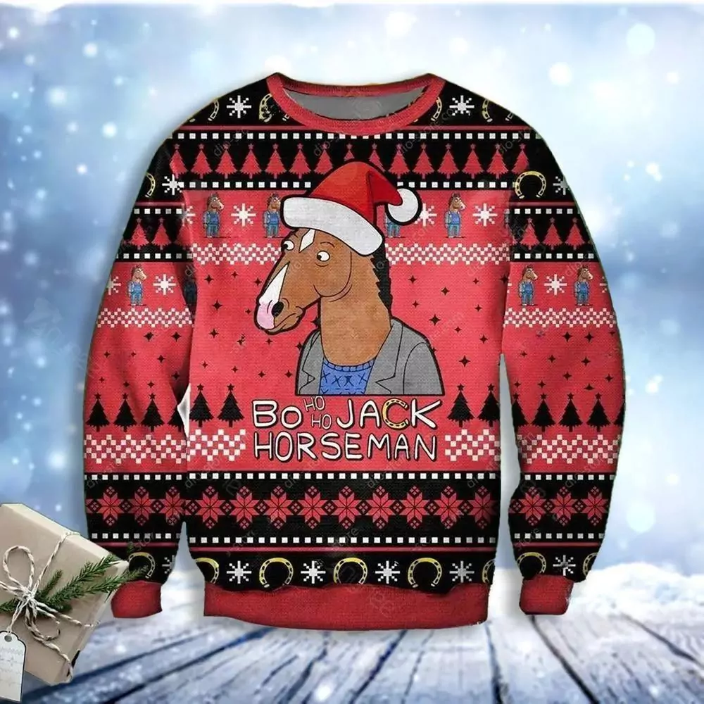 Bojack Horseman The Guardian Ho Ho Christmas Awesome 3d ugly sweatshirt