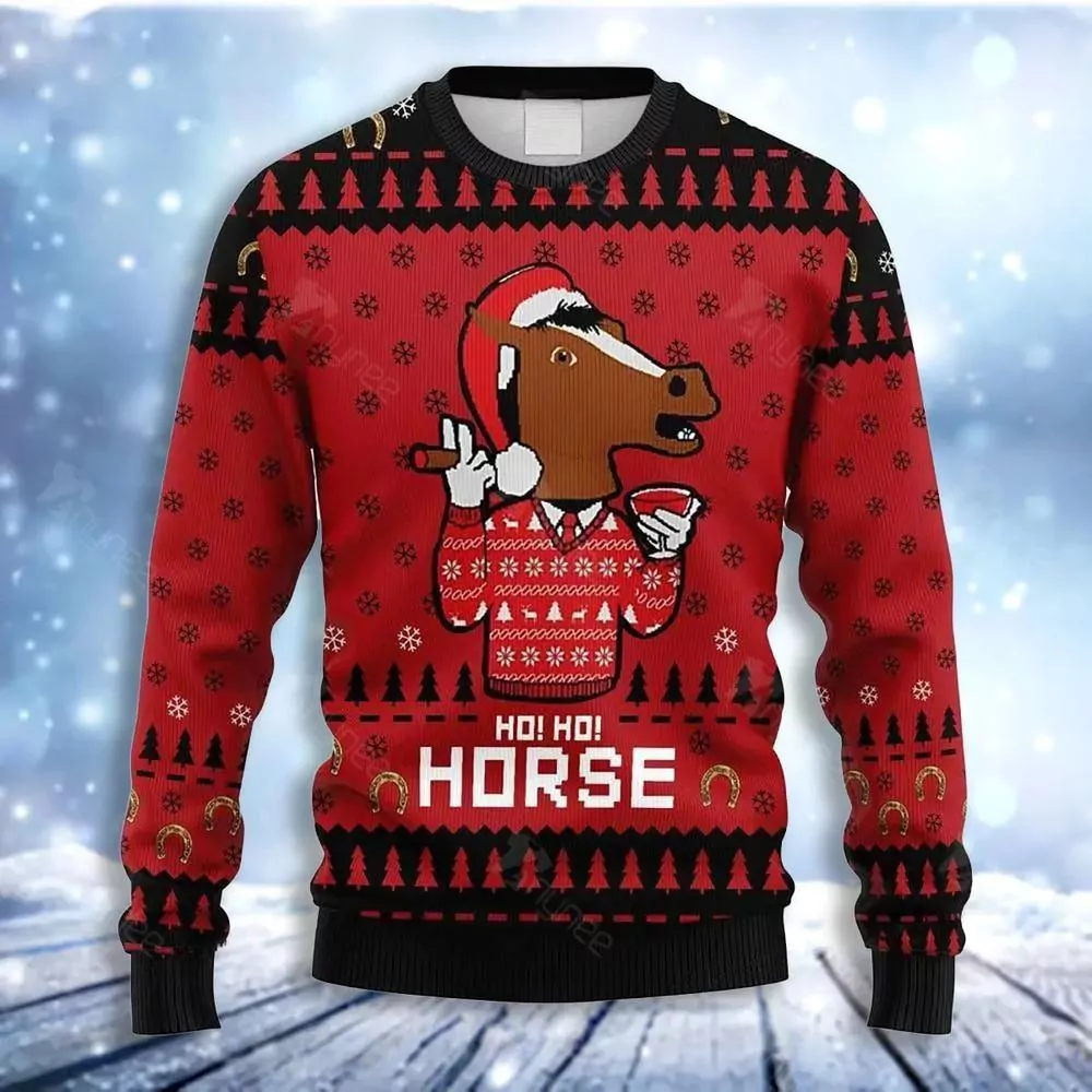 Bojack Horseman The Guardian Ho Ho Christmas Awesome 3d ugly sweatshirt