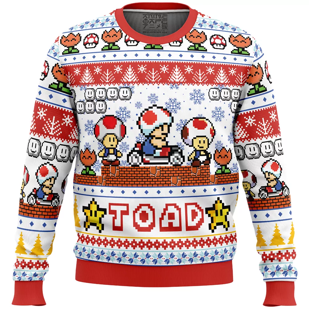 Bowser Castle Mario Bros Christmas Holiday 3d ugly sweatshirt