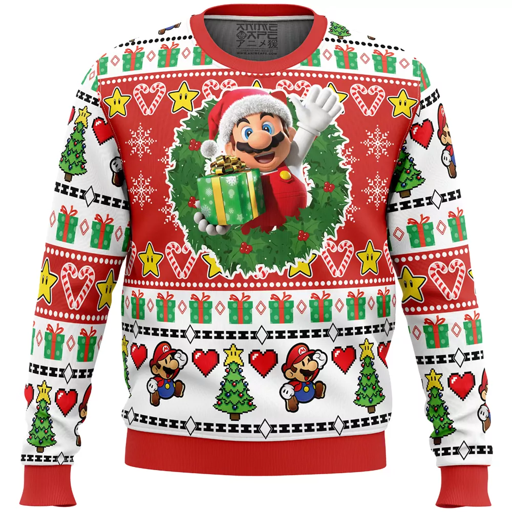 Bowser Castle Mario Bros Christmas Holiday 3d ugly sweatshirt