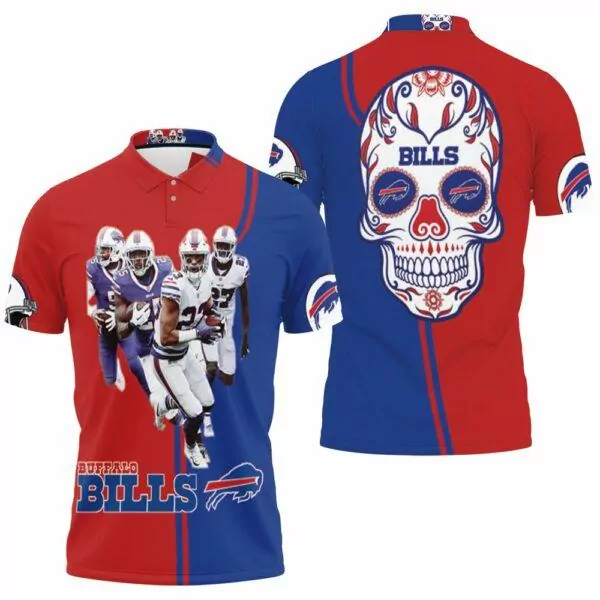 Buffalo Bills 32 O J Simpson Men Royal Vintage Inspired Style 3d polo
