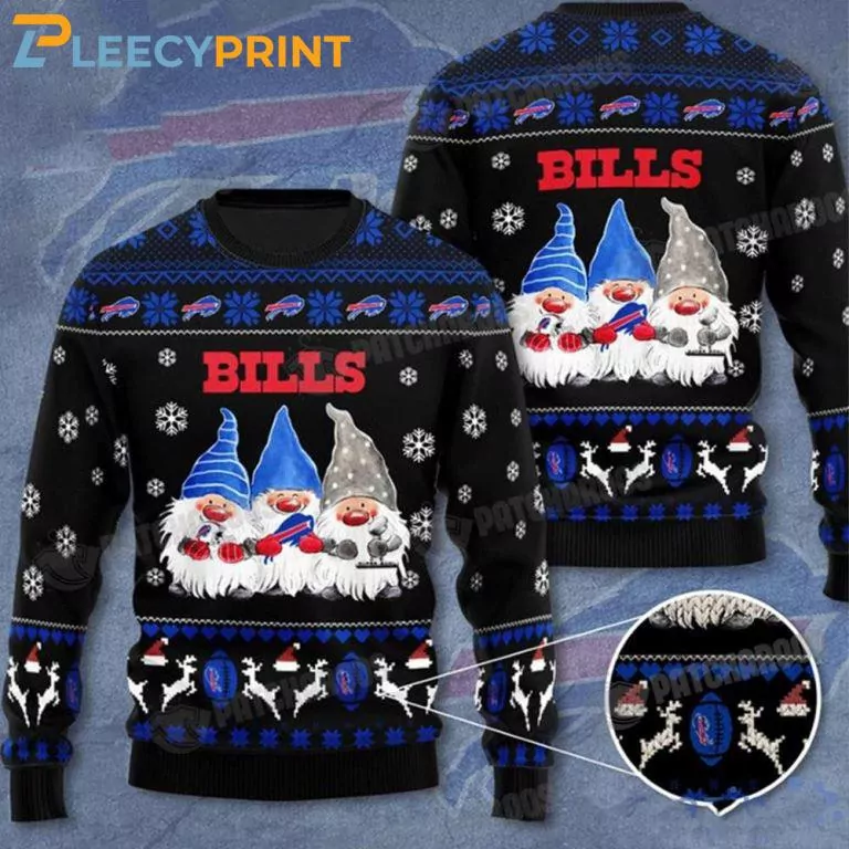 Buffalo Bills Custom Name Christmas Personalized Buffalo Bills 3d ugly sweatshirt