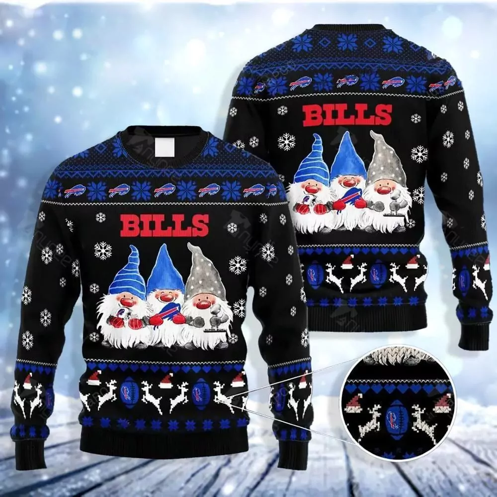 Buffalo Bills Gnome De Noel Christmas Limited 3d ugly sweatshirt