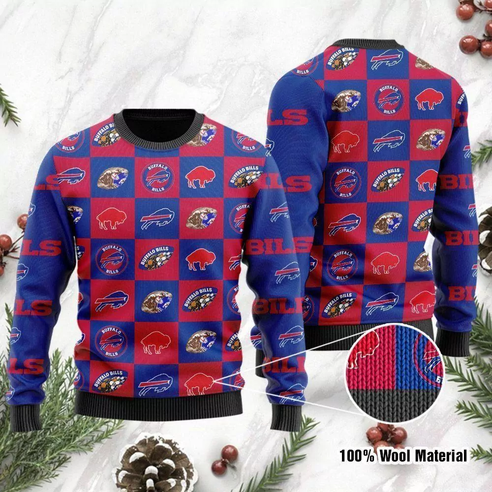 Buffalo Bills Josh Allen Christmas 3d ugly sweatshirt