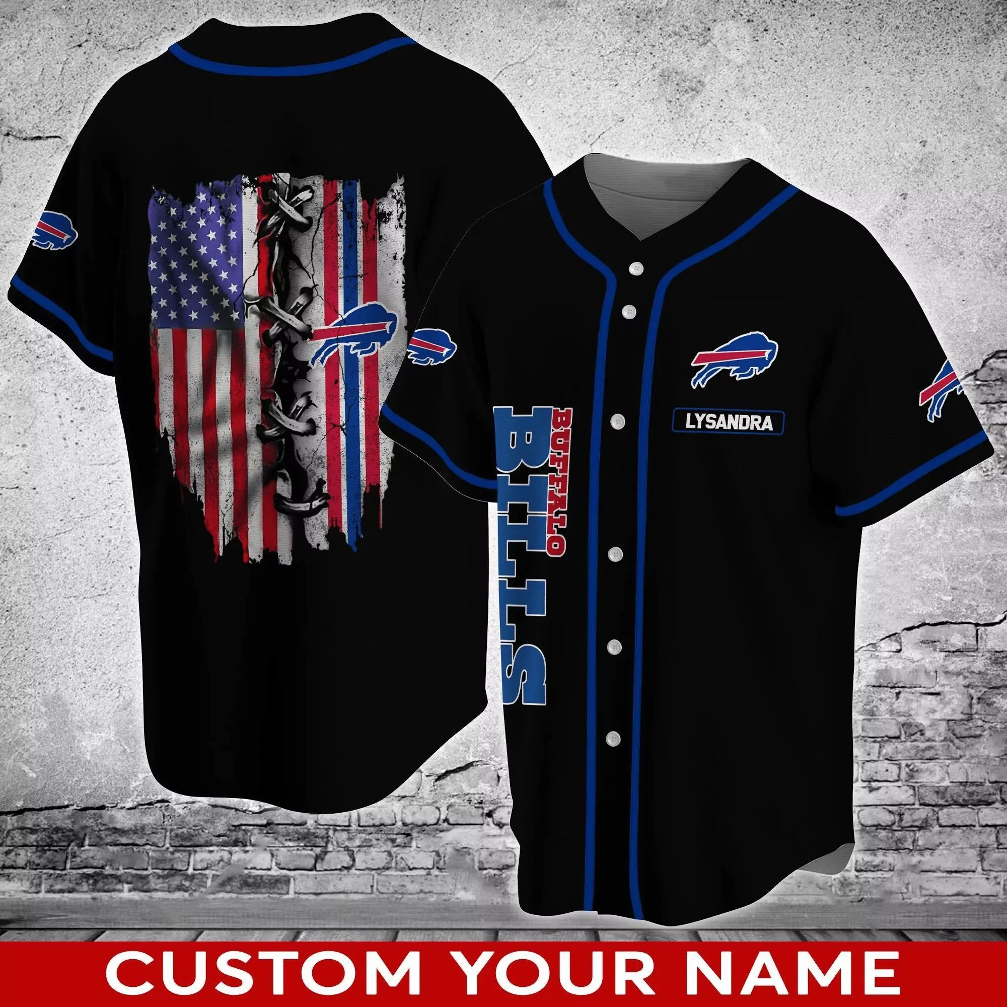 Buffalo Bills NFL Father And Son Baseball s custom for fan 3d Baseball Shirt