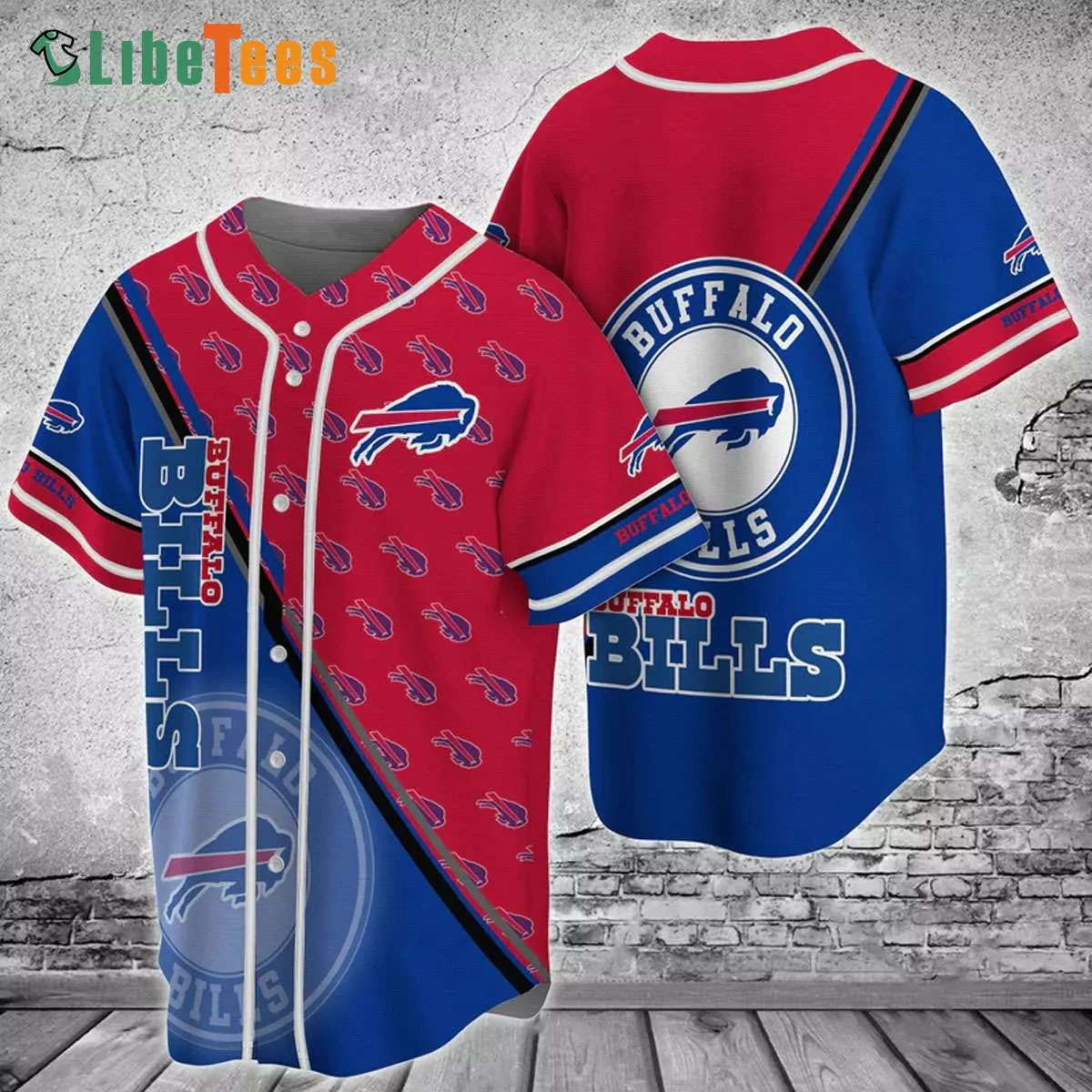 Buffalo Bills NFL Personalized Custom Baseball 3d Baseball Shirt